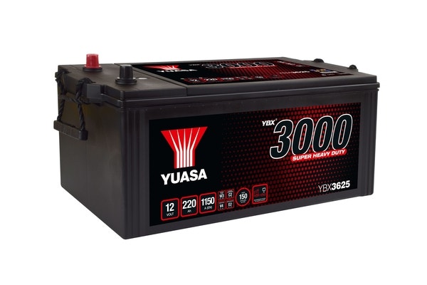 YUASA -  625 3000 Series Super Heavy Duty SMF Battery - 4 Year Warranty