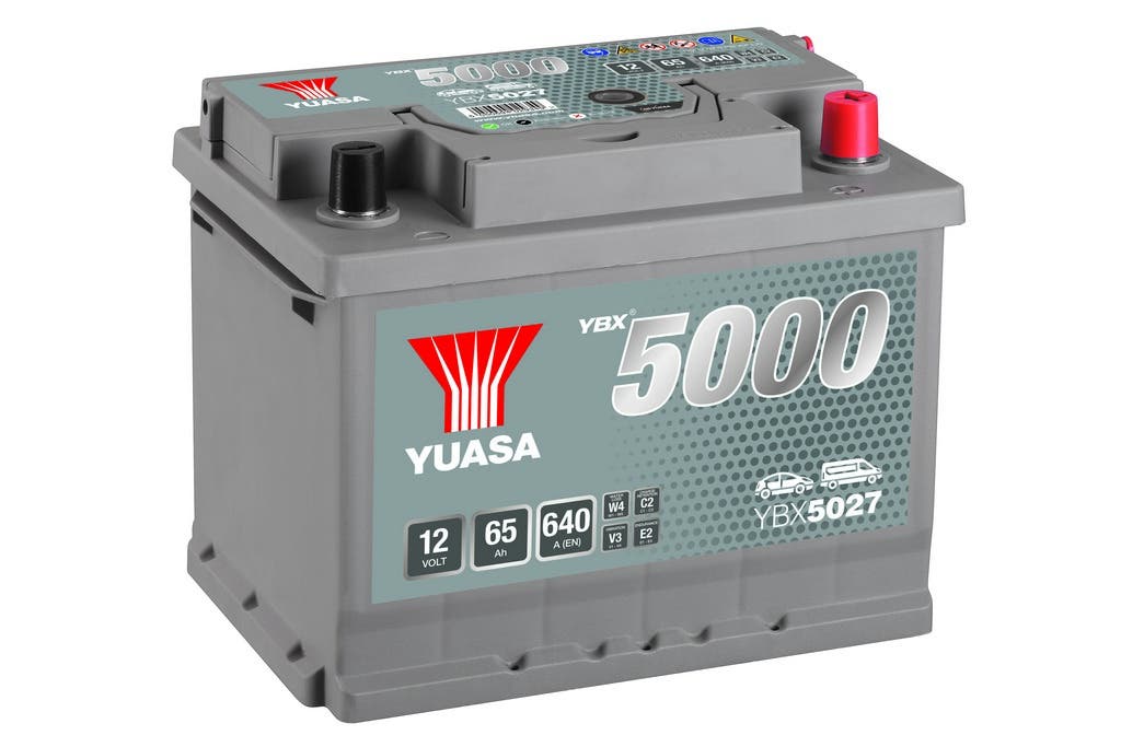 YUASA -  027 5000 Series Silver High Performance Battery - 5 Year Warranty