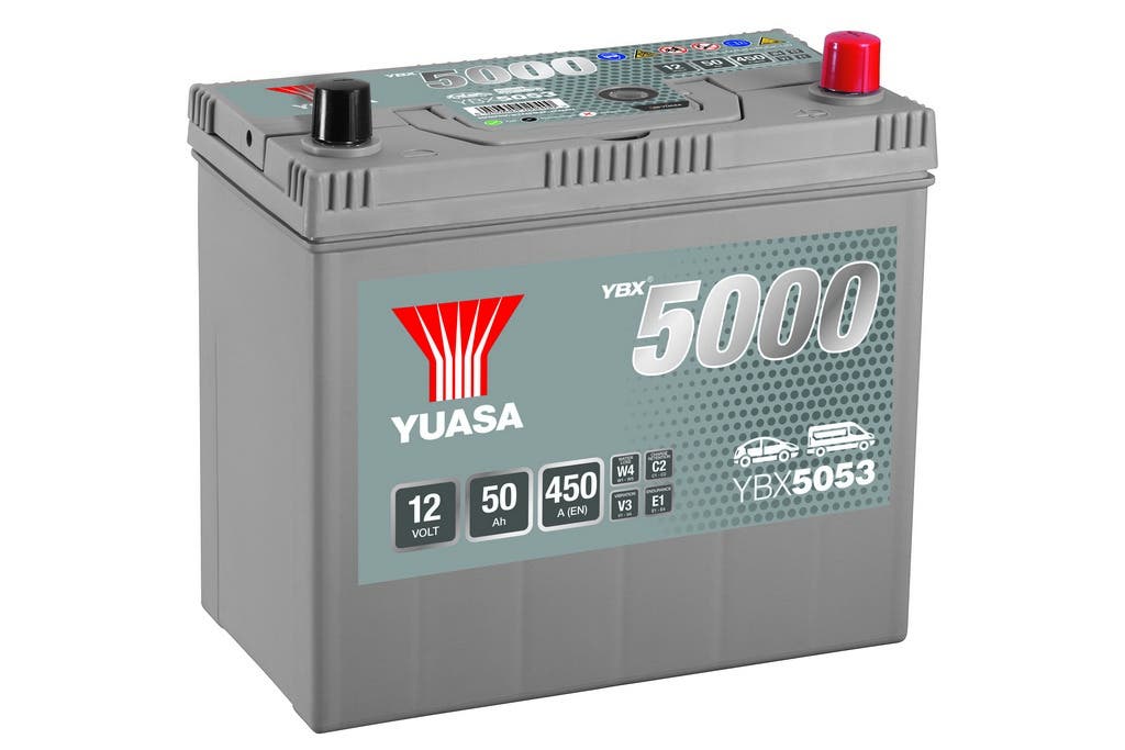 YUASA -  053 5000 Series Silver High Performance Battery - 5 Year Warranty