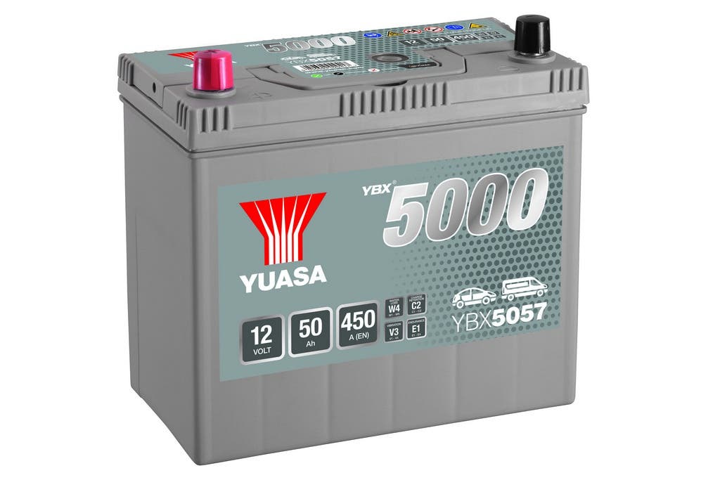 YUASA -  057 5000 Series Silver High Performance Battery - 5 Year Warranty