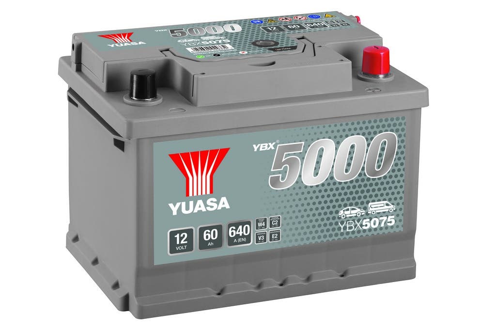 YUASA -  075 5000 Series Silver High Performance Battery - 5 Year Warranty
