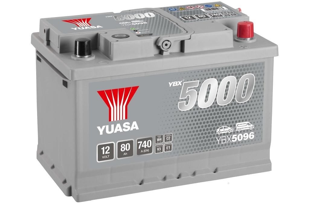 YUASA -  096 5000 Series Silver High Performance Battery - 5 Year Warranty