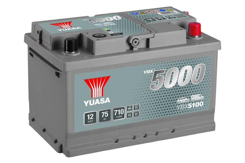 YUASA -  100 5000 Series Silver High Performance Battery - 5 Year Warranty