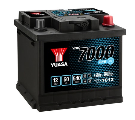 YUASA -  012 7000 Series EFB Start Stop Battery - 4 Year Warranty