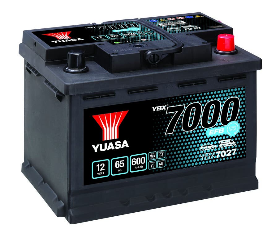 YUASA -  027 7000 Series EFB Start Stop Battery - 4 Year Warranty