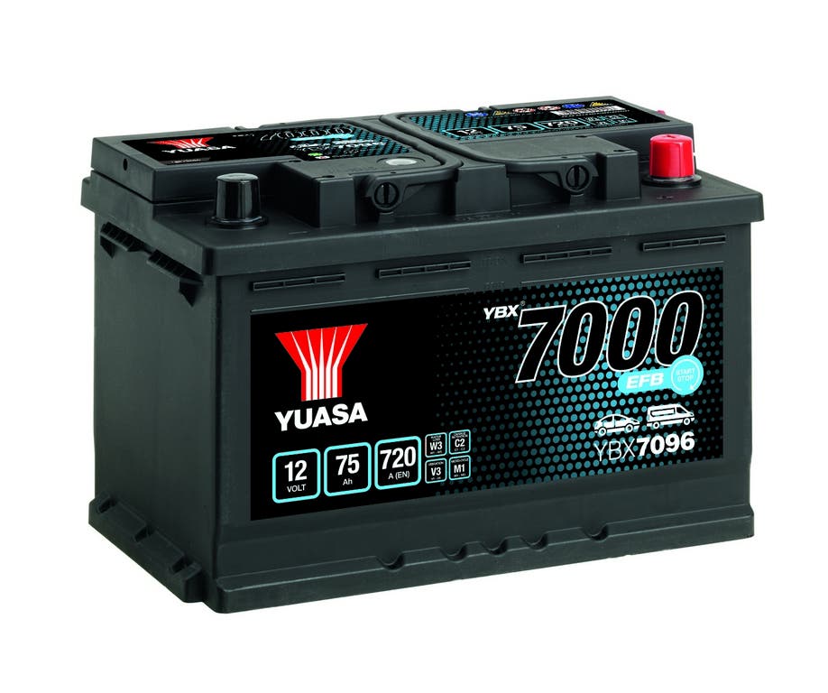 YUASA -  096 7000 Series EFB Start Stop Battery - 4 Year Warranty