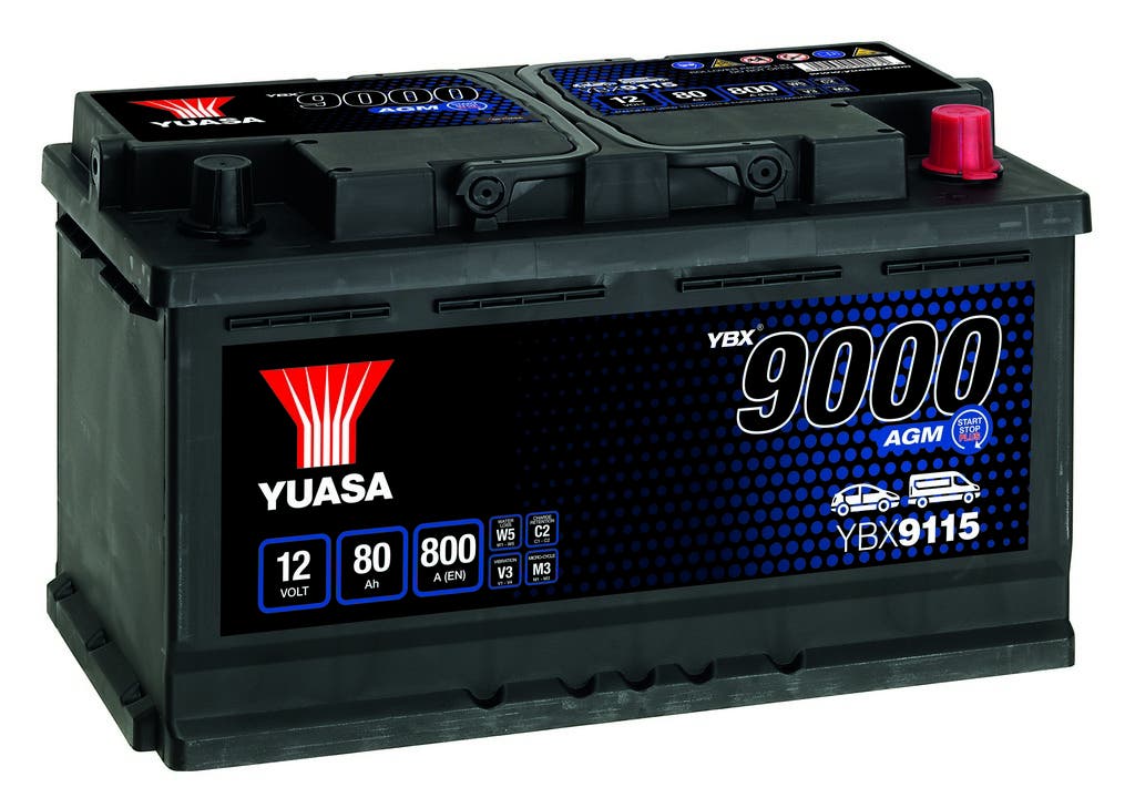 YUASA -  115 9000 Series AGM Start Stop Plus Battery - 4 Year Warranty