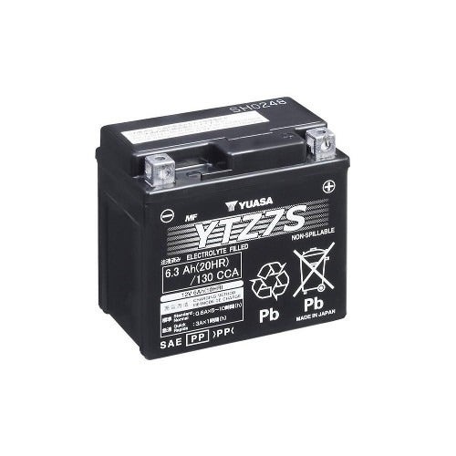 YUASA -  Ytz7S (Wc) 12V High Performance Mf Vrla Motorcycle Battery - 1 Year Warranty